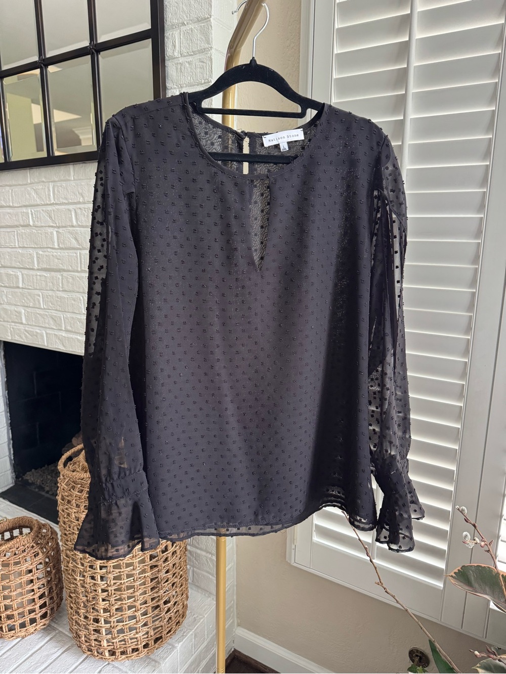 Anthropologie Matison Stone Long Sleeve Blouse